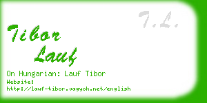 tibor lauf business card